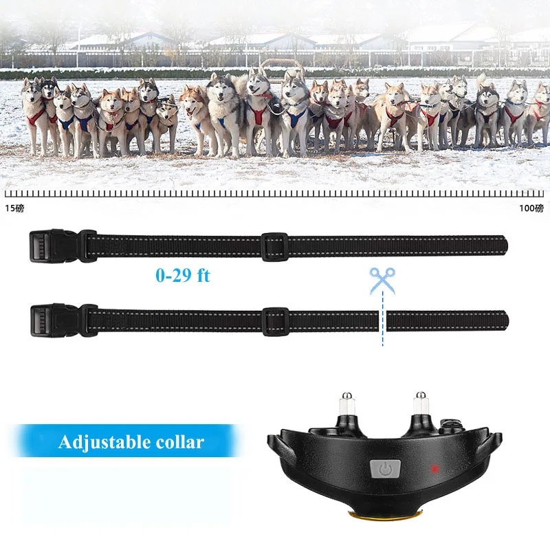 Перезаряжаемый ошейник против лая и ударов для предотвращения лая собак