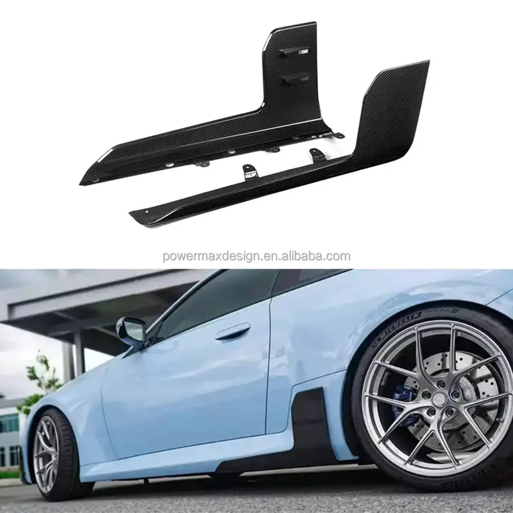 BMW M5 G90/G99 DTD V2 STYLE DRY CARBON FIBER SIDE SKIRTS