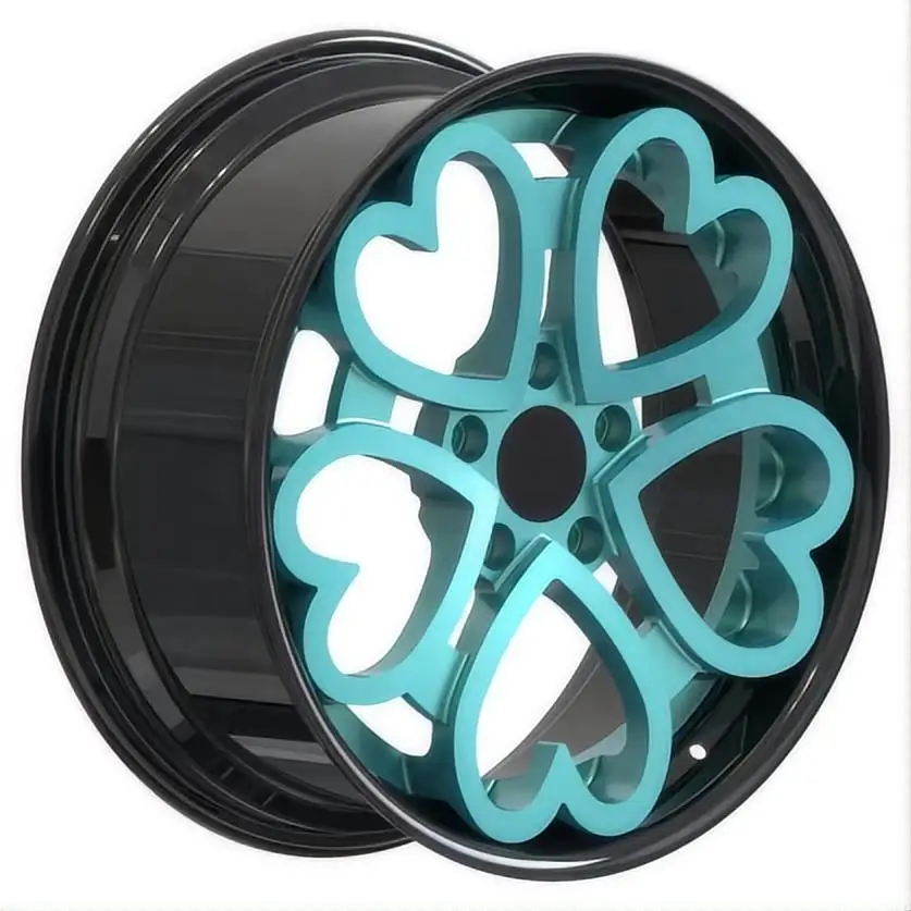 18 19 20 21 22 inch Forged Alloy Wheel 5x112 5x114.3 5x120 Custom Rim 6061-T6 Aluminum Alloy Heart shape Two-Piece Forged Wheel