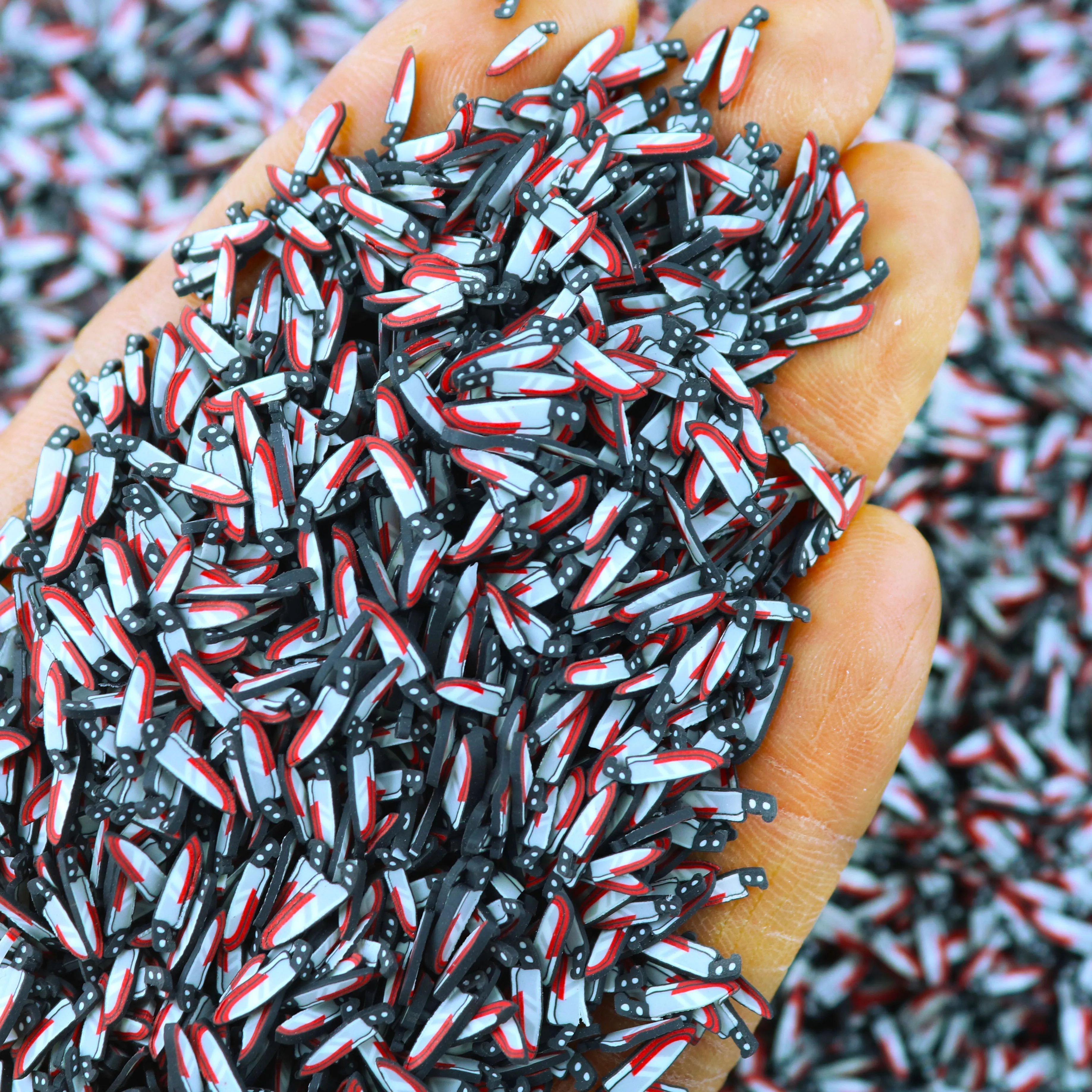 1KG DIY Crafts Halloween Bloody Knife Polymer Clay Slices Sprinkles for Slime Crafts Supplies