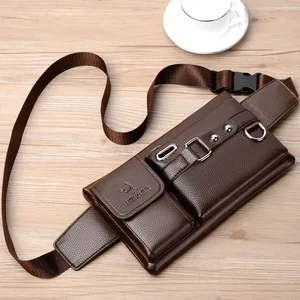 Men's Sports Crossbody Waist Bag Multifunctional Outdoor Travel Eco-friendly Fashion Pu For Men