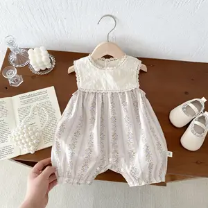 Summer Outfit Sleeveless Baby Clothes 100% Cotton Floral Baby Clothes Cute Baby Romper