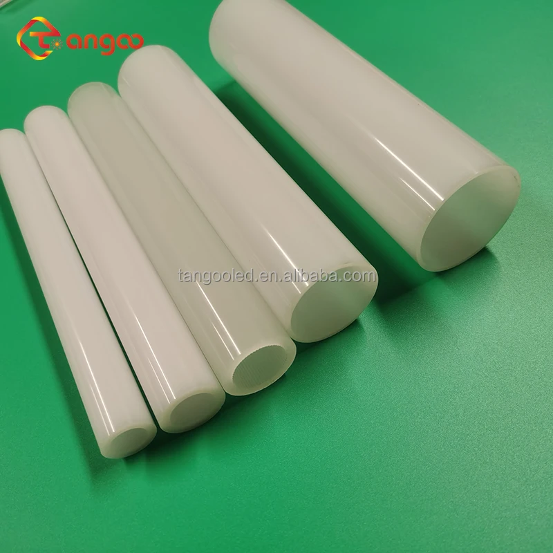 Polycarbonate Led Light Diffusing Tubes Milky White Color or Transparent Plastic Round Diffuser UV Resistant Anti-yellowing