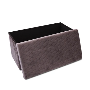 Manufacture Foldable Storage Ottoman Folding Storage Stool Footstool