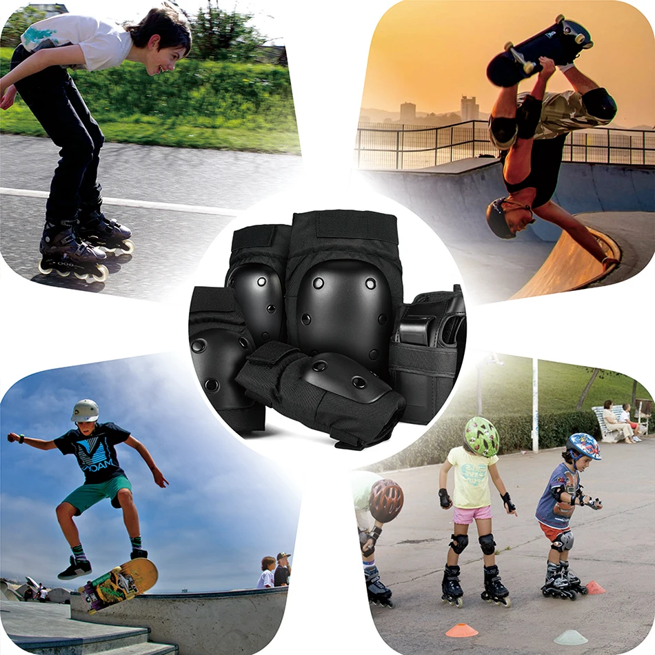 New Image Youth Adult Skateboard Kneepad Elbow Pad Protective Gear Set