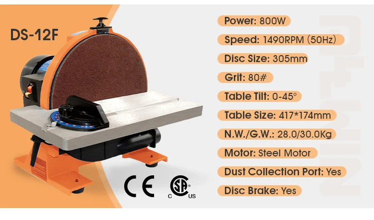 High quality 900w woodworking 12 inch disc sanding machine