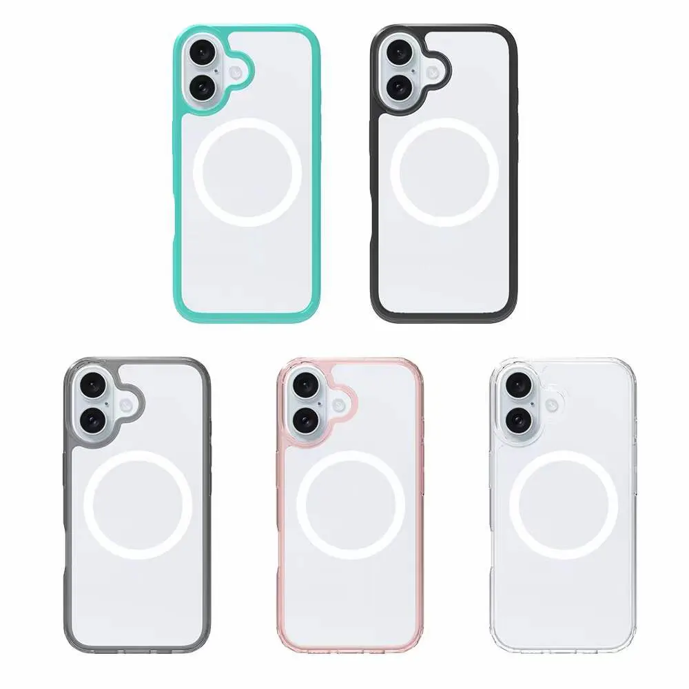 Transparent Phone Case For Iphone 16 Plus Pro Max Luxury Cell Simple Cases Magnetic Cover Anti Drop Sjk501 Laudtec