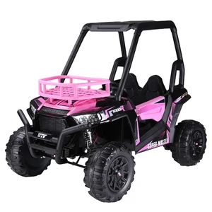 24V UTV Ride on Toy Cars Baby Kids Electric Off Road Car Children Two Seater Ride-On Cars Oversized with Canopy