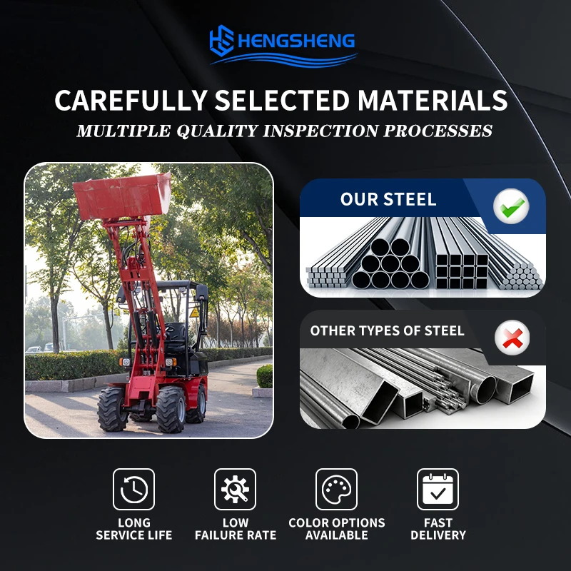 Trendy CE/EU/EPA HS06 Diesel Skid Loader Laidong Engine Bucket Capacity0.4m³ All-Terrain Wheel Loader One-year Remote Warranty
