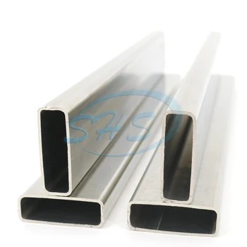 AISI 201 304L 304 316L stainless steel flat pipes with polishing surface for construction guardrail