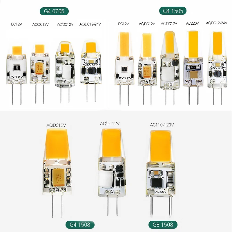 High-quality G4 LED Lamp COB 1505 - 50000 Hours Lifespan