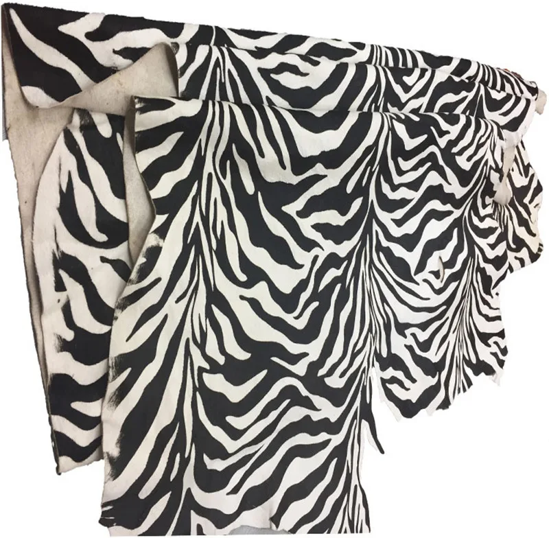 First Layer Cowhide Leather from Tiger Grain Cow Fur Black White Leather Sofa Clothing Luggage Horse Fur for Shoes Furniture