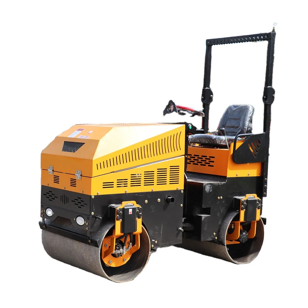 mini compactor atomized water spray hydraulic pump walk behind handheld single wheel road roller