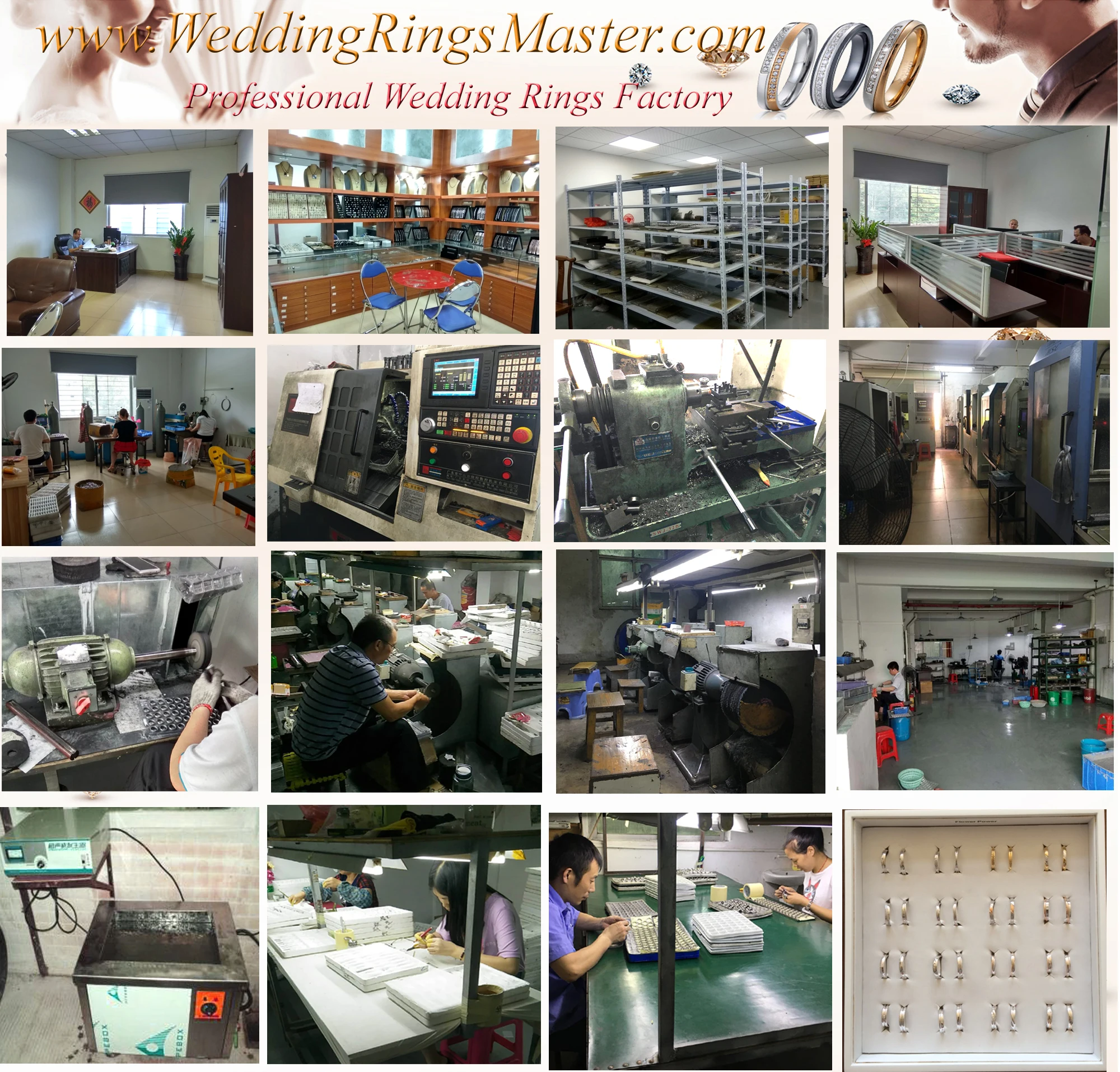 Unique Designer Fine Jewelry Custom Real Rose Gold Wedding Ring Big 8mm Wedding Band Tungsten Carbide Rings for Men and Women