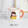 Orange handle brown-haired girl