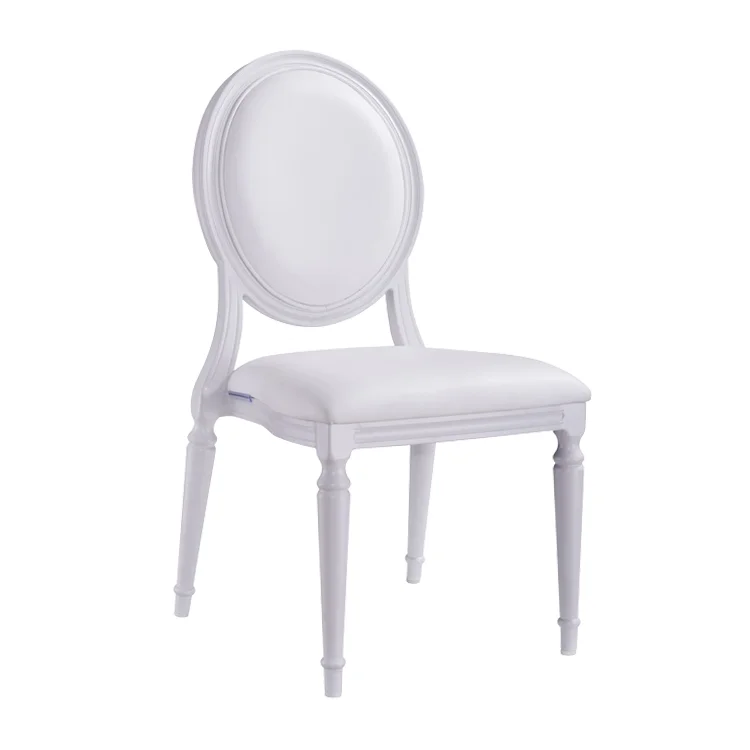 Современный стул с обивкой для гостиницы, столовой, мероприятия, стул из белой искусственной кожи, французский стул Louis