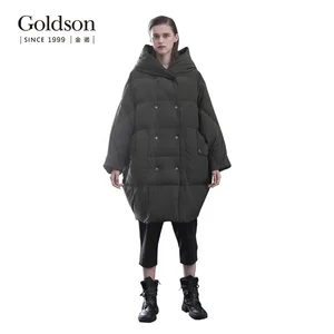 BIF Brand Girls Warm Winter Coat Lightweight Goose Down Hooded with Button Decoration for Women-in Stock!
