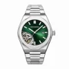 green Sunburst dial auto watch