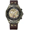 Cuir bronze noir-brun