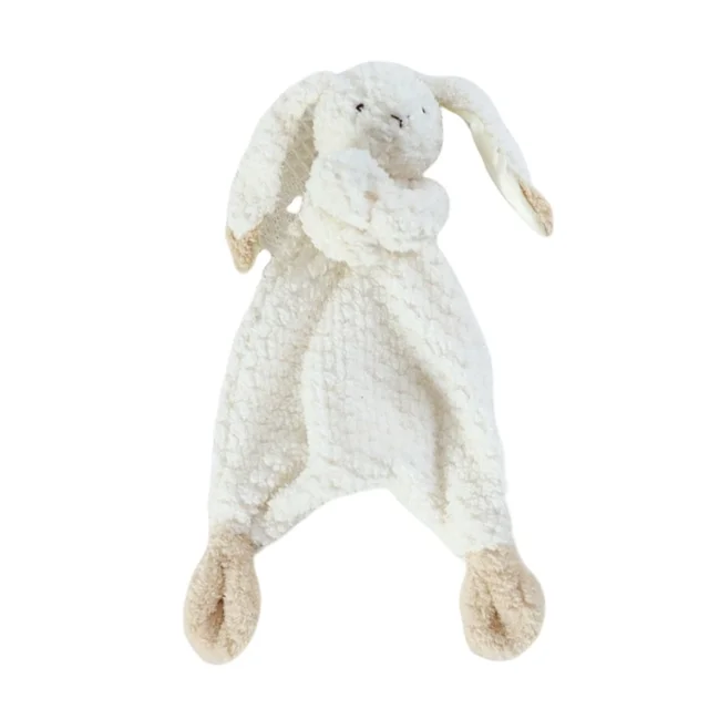 Soft comfort Rabbit Towel Sleep Doll Animal Friendly Sleeping Soft White Rabbit Towel