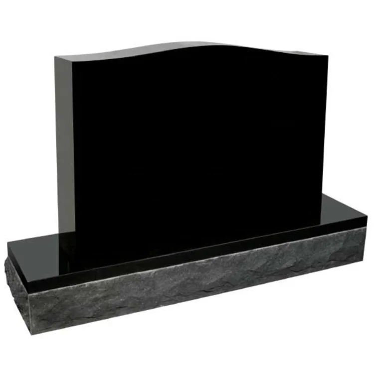 SH STONE Factory Cheapest Stone Black Granite Tombstone Monument Upright Headstone for Wholesale