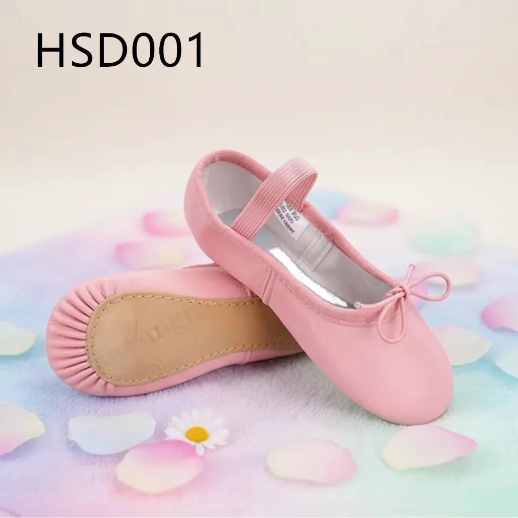 ZYF,yoga&gymnastics Flexible Natural Suede Leather Sole Dancer Shoes Soft Touch Pink/black/nude Color Ballet Shoes HSD001