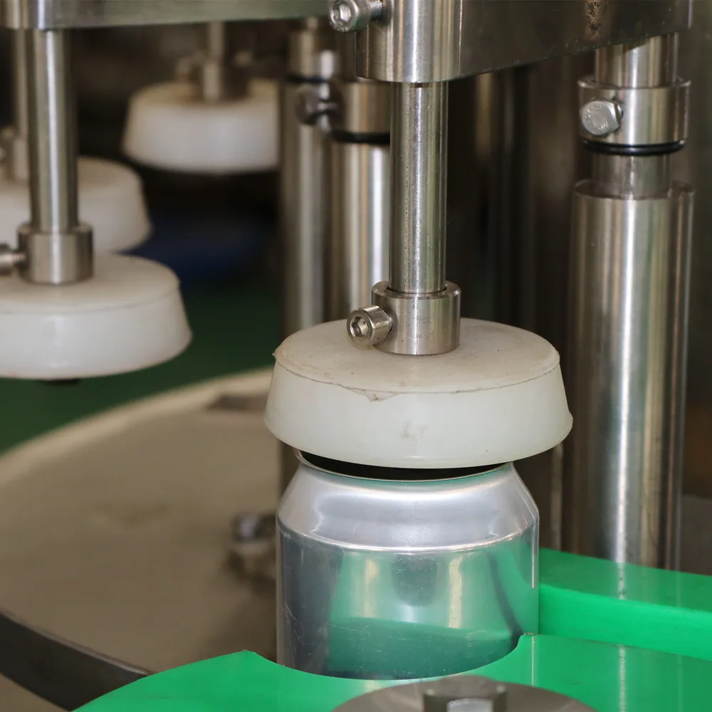 Small Scale Separated Type Automatic 12 Heads Can Filling Sealing Machine for Juice Coffee