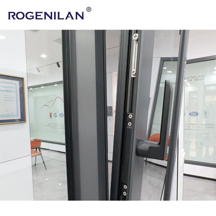 Smart Automatic Double Tempered Glass Aluminum Tilt And Turn Window With Adjustable Louvers