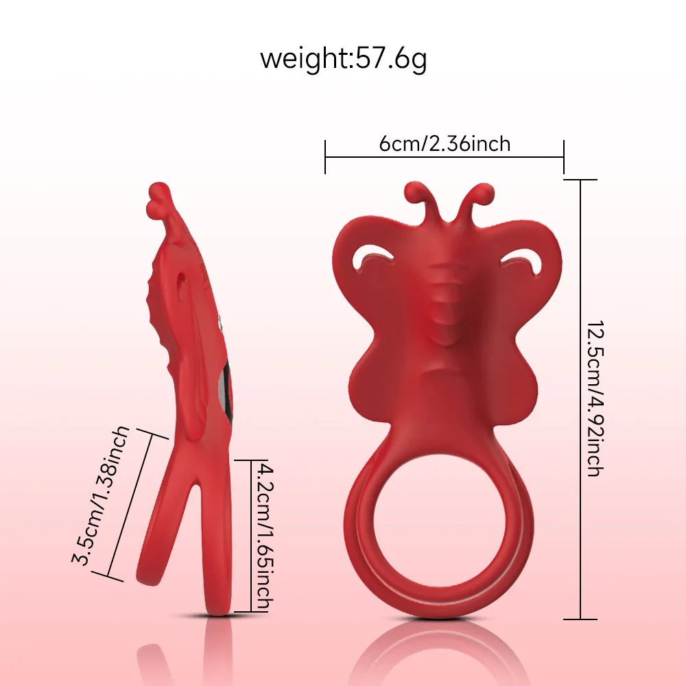 TPE souple et Silicone adulte homme jouets pour Masturbation retardée produits sexuels papillon mâle verrouillage anneau vibrant
