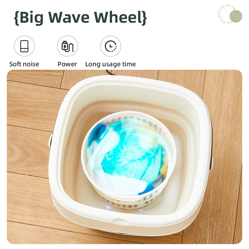 Semi-automatic Single Tub Bucket Spin Motor Basket Laundry Clothes Foldable Smart Portable Mini Washing and Drying Machine