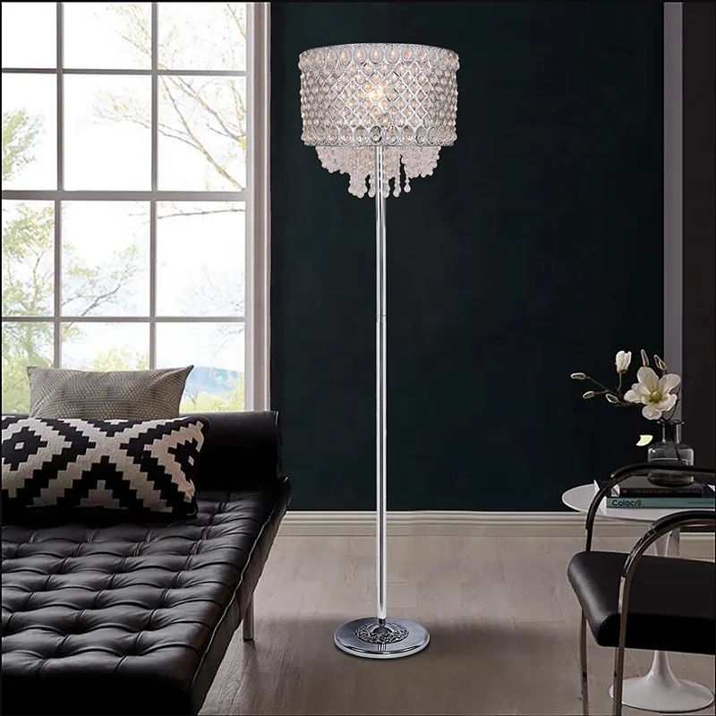 Nordic Modern Decorative Crystal Floor Lamps Designer Luxury Standing Floor Light For Home Floor