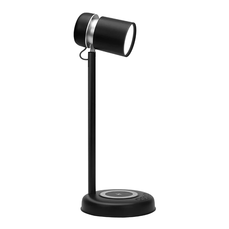 Best quality metal material mobile phone wireless charger BT 5.0 speaker desk reading lamp