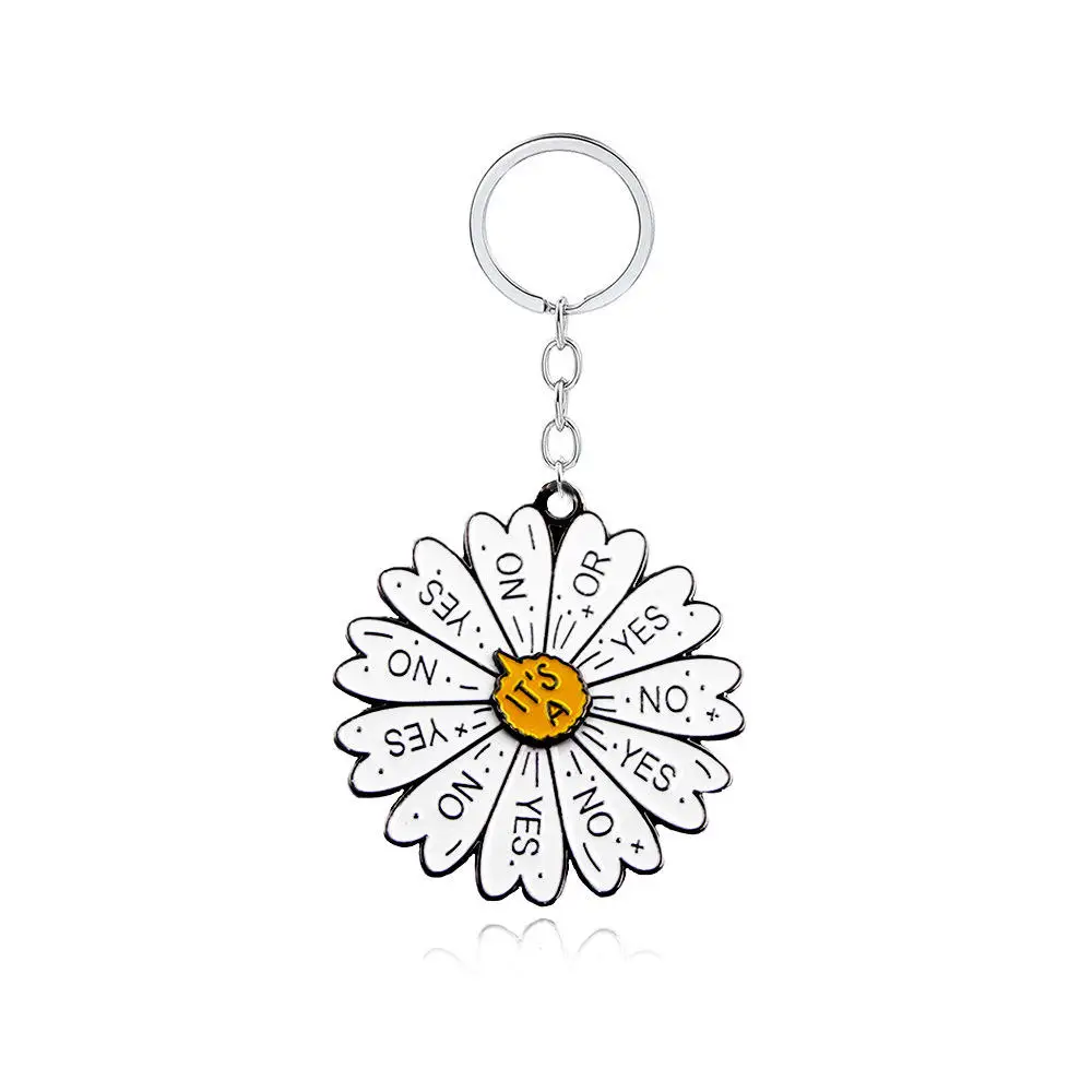 What to Eat Keychain Custom Food Choice Rotatable Spinner Brooches Lapel Badges Fun Metal Keychain