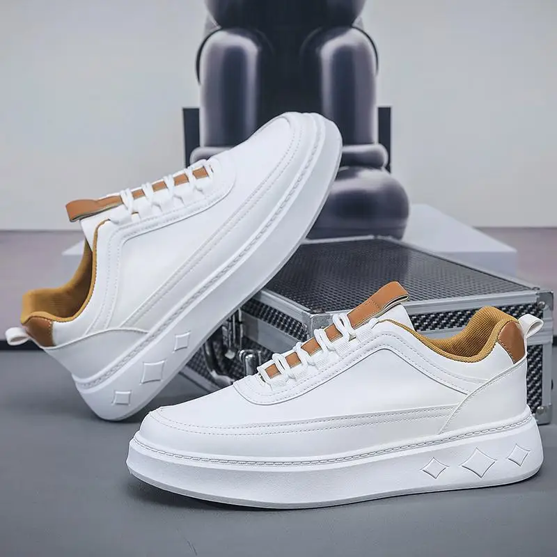 Shoes Zapatillas Blancas Suela Gruesa Hombre Zapatillas Deportivas