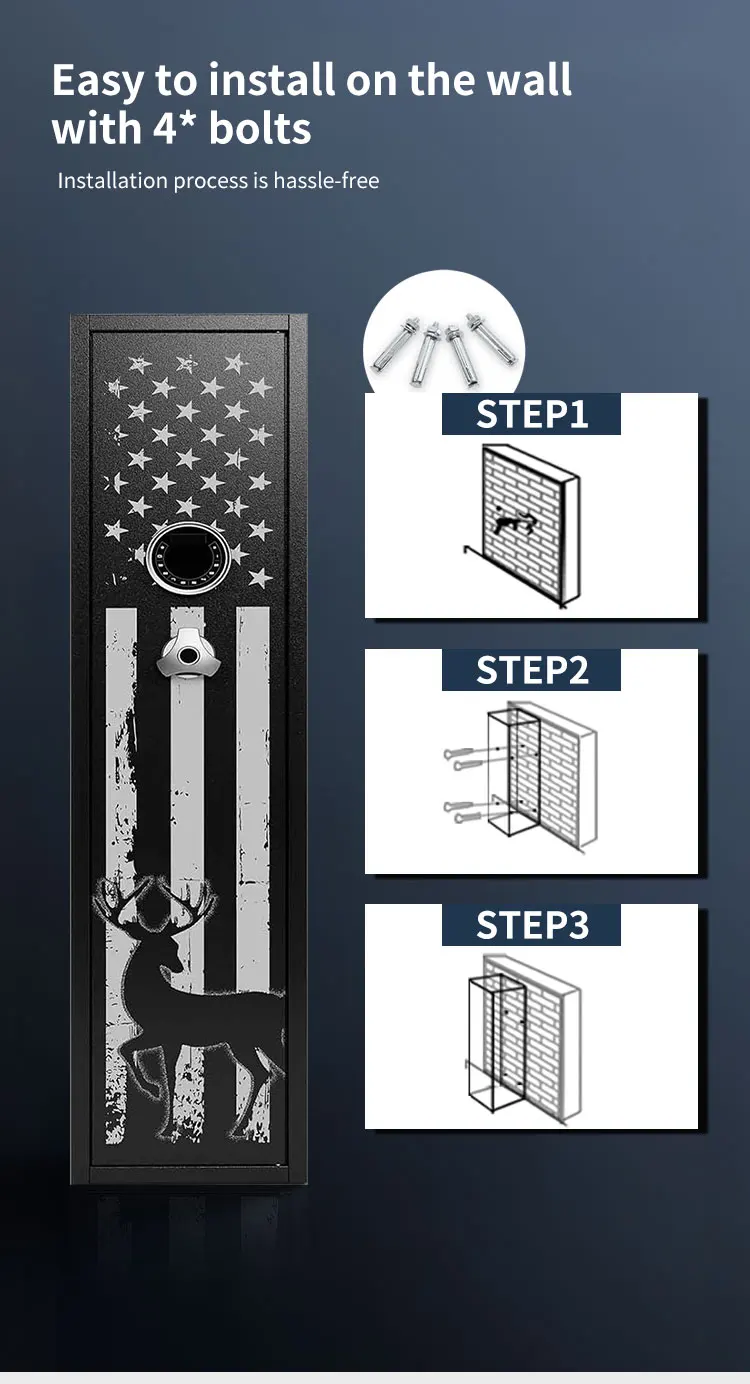 CEQSAFE Factory Direct Hot Sale Wholesale Metal Large Home Security Safe Cabinet Gun Safe Box with Electronic Digital Lock supplier