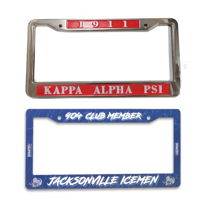 Best China Supplier Raised Logo Custom License Plate Frame Wholesale