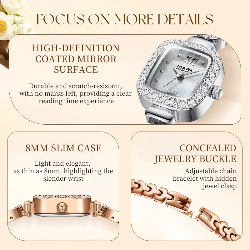 Mark Fairwhale FW-3080 Luxury Women's Zircon Watch