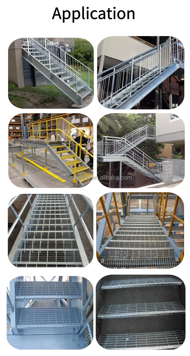 Metal Anti Slip Stair Tread Buy Steel Stair Bar Grating Tread For