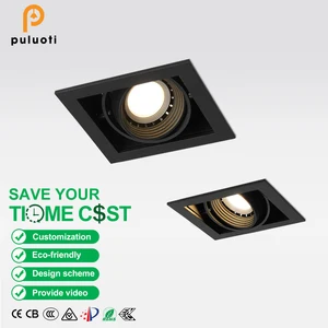 PULUOTI Factory Direct Sale Anti Glare 5W 8W LED Ceiling Light Recessed Downlights Spotlight AC220V Indoor Light Black
