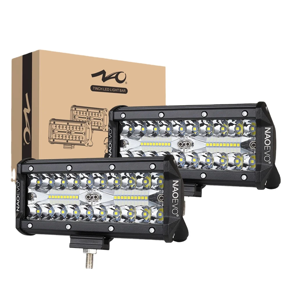 PICAA Barre luineuse LED, Triple Rangée 7D 22 pouces 270W LED Lape de travail Spot PICAA Barre luineuse LED, Triple Rangée 7D 22 pouces 270W LED Lape de travail Spot