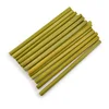Green bamboo straw
