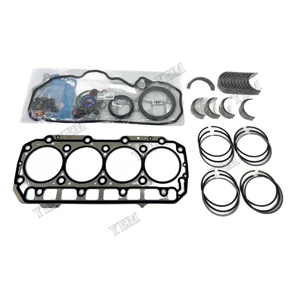 Hot Selling 4TNV94(L) Overhaul Re-ring Kit Compatible with for Yanmar Engine for John Deere 328E 332 Loader Replacement