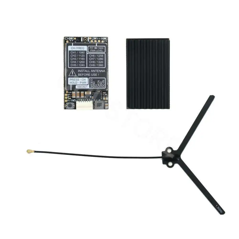 1.2GHz 1.3GHz 1600mW 1.6W VTX Audio Video 25mW/1600mW 9CH FPV Transmitter Module 7-36V for RC FPV drone Long Range details