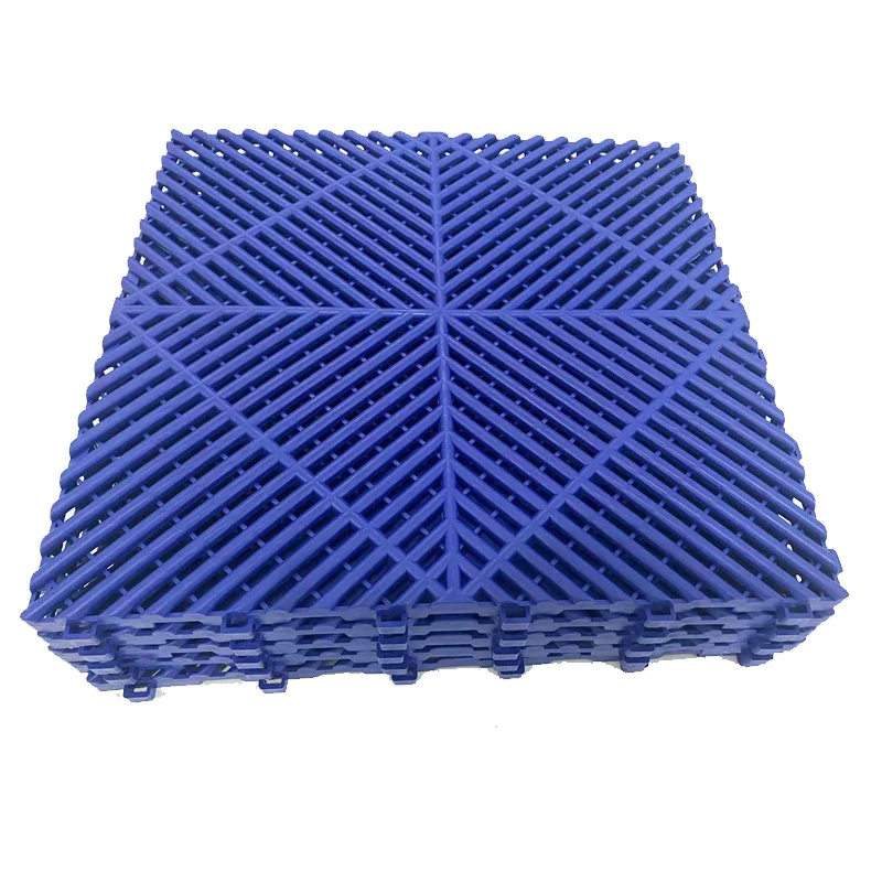 Factory Grade Interlocking PP Plastic Grid Floor Tiles for Car Wash Detailing Workshop