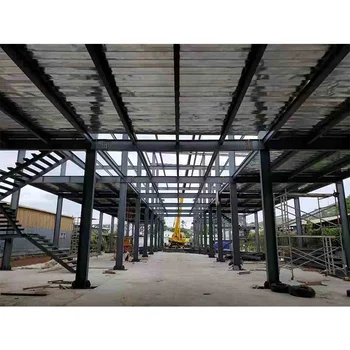 Two Story Light Steel Structure Warehouse With Large Span And High Load Capacity
