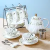 Small Floral Pumpkin - 1 Pot + 6 Cups + 6 Saucers + 6 Spoons