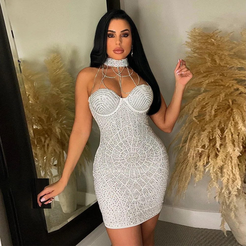 OS6824 Latest Design Sexy Club Dresses Tight Wrapped Chest Tassel Party Dresses Women Rhinestone Dress OS6824 Latest Design Sexy Club Dresses Tight Wrapped Chest Tassel Party Dresses Women Rhinestone Dress