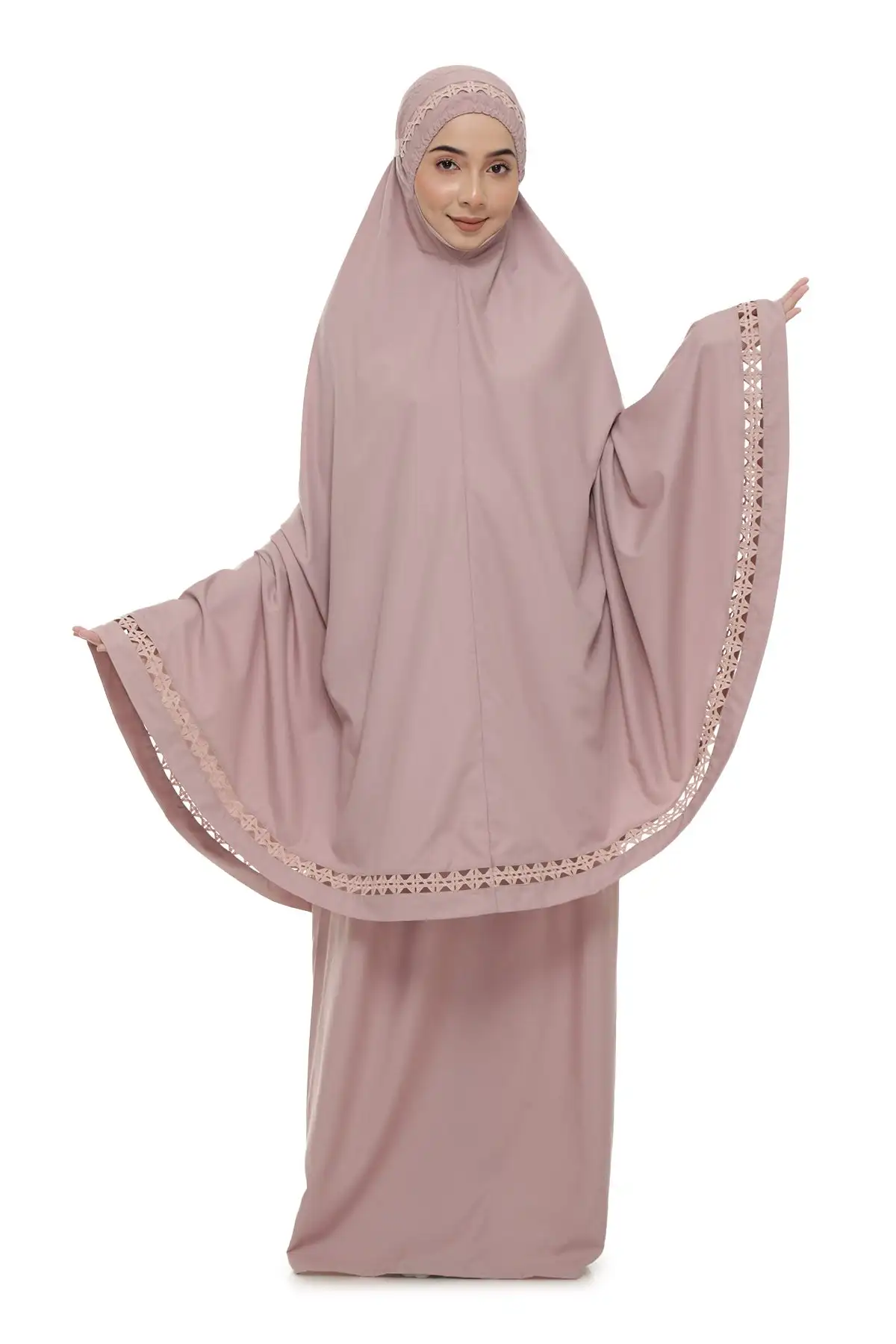 SIPO Hot Selling One-piece Prayer Robe Madina Silk Telekung Muslim ...