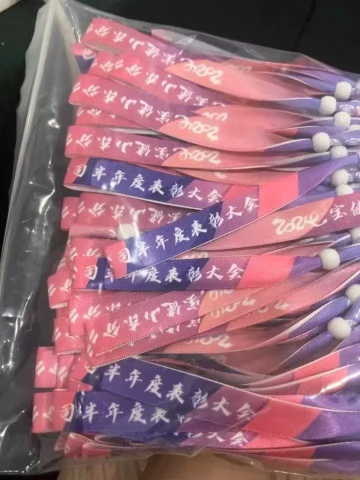 Manufacturer Wholesale Cheap Custom Adjustable Fabric Wristband for Events preview 6