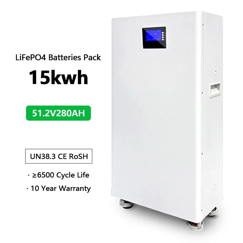 51,2V 48V LiFePO4 batteri Lithium 20kW 51,2V 48V 400Ah batteri Lithium-ion 20kWh batteripakker til hjemmets energilagring